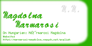 magdolna marmarosi business card